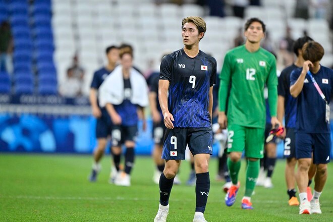 【パリ五輪・現地撮】U２３サッカー日本代表、スペイン戦の激闘フォトレポート……準々決勝で敗退した大岩ジャパン。涙と悔しさのリヨンのピッチ上の画像023