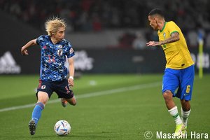 【サッカー日本代表「0－1」ブラジル戦からの「未来」】シュート数「4対18」決定機「0」の“現在地”！アジアでは“無双”の伊東純也＆三笘薫の「個」が通じずで磨くべき「武器」とは？(1)【ガーナ戦「想定フォーメーション図」】の画像
