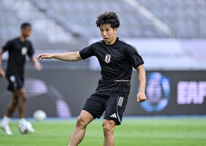 【試合アルバム】川崎フロンターレFW山田新の代表デビュー48枚の試合写真！ 韓国・龍仁で日本代表ユニフォームを着用したプレー写真「日本代表ー香港代表」の画像014