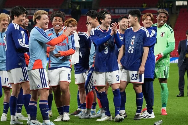 【現地写真100枚】伊東純也＆三笘薫の決勝弾から駆けつけた南野拓実＆遠藤航の姿まで！初招集、復活組、主力組も躍動！森保ジャパン｢英国遠征｣厳選ショットの画像092