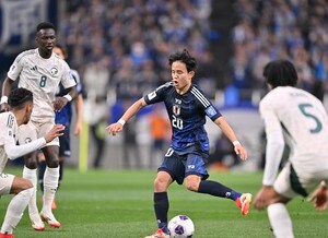 【試合アルバム】「サッカー日本代表―サウジアラビア代表」前田大然１トップ起用も得点ならず。森保ジャパン、アジア最終予選で２度目の引き分け「中地拓也 撮影写真」の画像