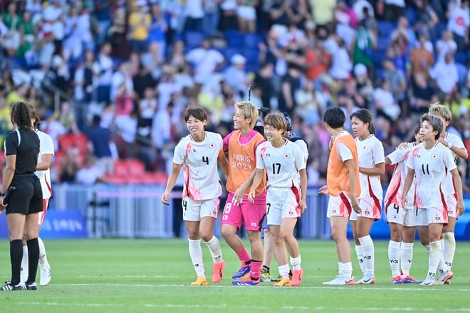 【パリ五輪・現地撮】なでしこジャパン、ブラジル代表戦の激闘フォトレポート……前半にPK失敗も、後半ATに熊谷紗希＆谷川萌々子の2発で逆転勝ちの画像044