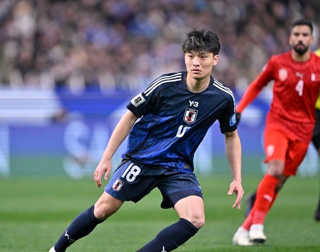 【試合アルバム】「サッカー日本代表―バーレーン代表」森保ジャパン、鎌田大地、久保建英、伊東純也ら躍動でW杯出場決定試合のプレー写真「中地拓也 撮影写真」の画像019