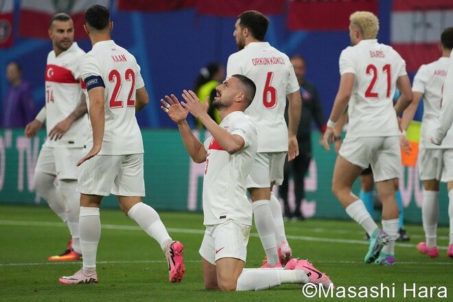 【UEFA　EURO2024現地撮】開始1分にトルコ先制もオーストリア猛反撃！トルコのメッシ19歳ギュレルのCKからの追加点でトルコ辛勝【オーストリア代表vsトルコ代表】PHOTOギャラリーの画像