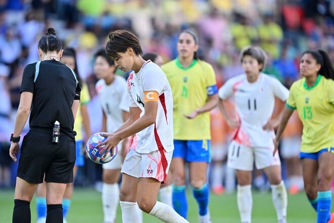 【パリ五輪・現地撮】なでしこジャパン、ブラジル代表戦の激闘フォトレポート……前半にPK失敗も、後半ATに熊谷紗希＆谷川萌々子の2発で逆転勝ちの画像031