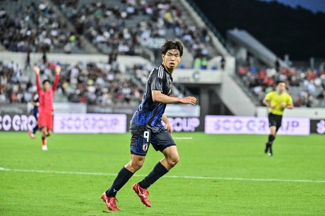 【宮代大聖アルバム】FW宮代大聖の韓国戦で先発出場した写真33枚！ サッカー日本代表がE-1連覇を達成した記念試合での現地写真「日本代表ー韓国代表」の画像023
