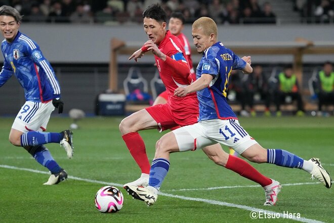 伊東純也のいない日本が１-０で勝利も…弱点が露呈！【FIFAワールドカップ 2026アジア2次予選  日本代表vs北朝鮮代表】原悦生PHOTOギャラリー｢サッカー遠近｣の画像001