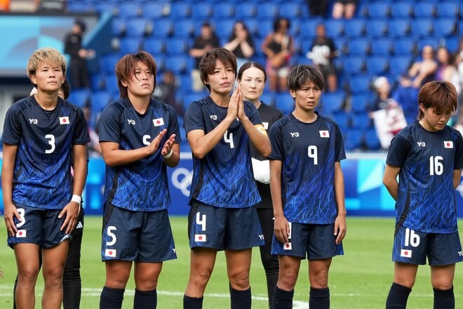 パリ五輪なでしこジャパン「激闘の記録」PHOTOギャラリー22枚　準々決勝アメリカ戦　金メダル獲得アメリカを相手に延長戦までもつれ込む「大奮闘」も…デニス・ロッドマン娘の一発に沈むの画像018