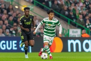 サッカー日本代表「旗手怜央・前田大然・古橋亨梧」が欧州CLレアル・マドリード戦で迎えた「決定機」に再脚光! 「これ決まってたら年間最高ゴール」の画像