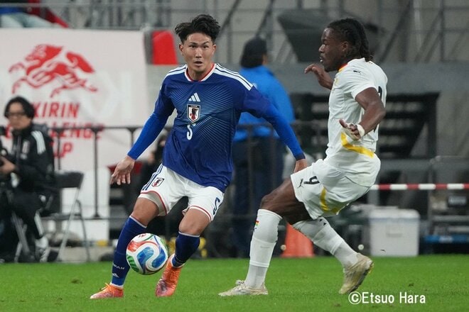 アクシデントの瞬間を激写！田中碧と接触したアブ・フランシスの回復を願う！森保ジャパンのガーナ戦快勝劇をピッチレベルで振り返る！【日本代表vsガーナ代表】原悦生11月シリーズPHOTOギャラリーの画像004