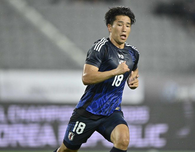 【試合アルバム】川崎フロンターレFW山田新の代表デビュー48枚の試合写真！ 韓国・龍仁で日本代表ユニフォームを着用したプレー写真「日本代表ー香港代表」の画像040