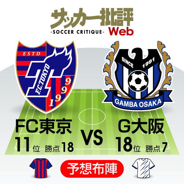 【J1プレビュー】“不調のFC東京”と“大不調のG大阪”が同じシステムで激突!の画像
