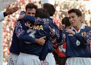 97年日韓戦「日本を救った男」呂比須ワグナー独占インタビュー(2) ソウルでの試合「カズさんに“死んでもいいぞ、でも、勝たなきゃいけないぞ！”と言った」の画像