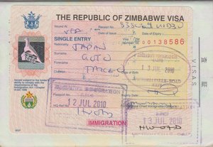 ジンバブエのビザ