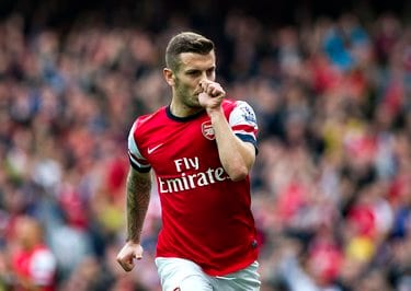 サッカー　アーセナル　ユニフォーム　ウィルシャー アーセナル（H）14/15 CL用 ウィルシャー＃10 + パッチ2個付き！