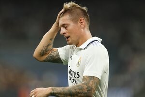 レアル・マドリードの元ドイツ代表MFトニ・クロース、プロキャリア「740試合目」にして初退場! チームは手痛いドローで連勝ストップの画像