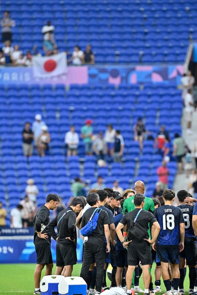 【パリ五輪・現地撮】U２３サッカー日本代表、スペイン戦の激闘フォトレポート……準々決勝で敗退した大岩ジャパン。涙と悔しさのリヨンのピッチ上の画像029