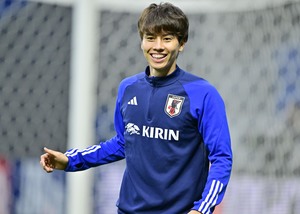 「みんな点を取りたくなると思うんで…」田中碧がミャンマー戦で想定する、大量得点時のリスク。自身の得点については、「ただ、それだけが僕の仕事じゃない」の画像