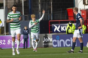 古橋亨梧が凄い!!｢完璧ヘディング弾｣と｢冷静ダイレクト弾｣でセルティックの勝利に貢献！日本代表FWが決めた圧巻の｢2ゴール｣とは?【動画】の画像