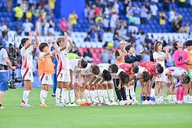 【パリ五輪・現地撮】なでしこジャパン、ブラジル代表戦の激闘フォトレポート……前半にPK失敗も、後半ATに熊谷紗希＆谷川萌々子の2発で逆転勝ちの画像047