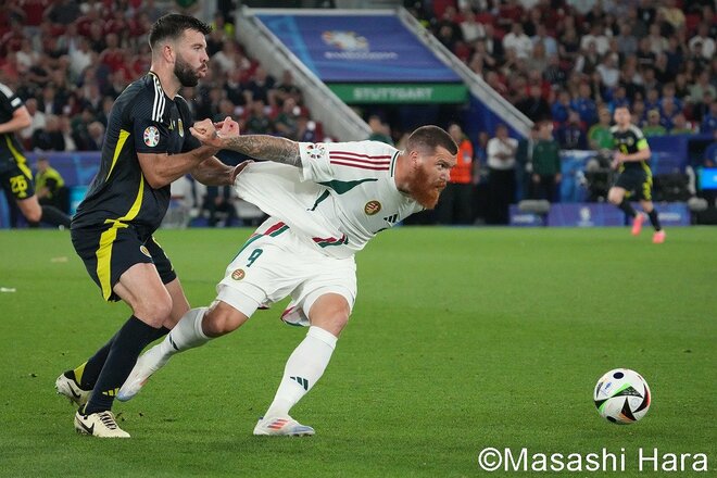 【UEFA　EURO2024現地撮】衝撃アクシデント勃発！2連敗中のハンガリーが｢90+10分｣劇的ゴールで初白星【 スコットランド代表vsハンガリー代表 2024年6月24日4:00キックオフ】PHOTOギャラリーの画像007