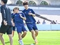 U23日本代表がパリ五輪の初戦・パラグアイ戦に向け前日練習！ DF鈴木海音が練習中に突如発した“大きなかけ声”でチームは明るい空気に…スタッフからも「いいね！」と好評の画像003