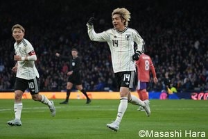 伊東純也弾でのW杯イヤー初戦白星発進を現地撮り！日本代表の新アウェイユニでの戦いぶり！ハムデン・パークのピッチレベルから見えたもの【日本代表vsスコットランド代表】激闘PHOTOギャラリーの画像