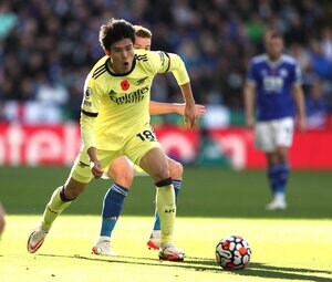 冨安健洋加入後のアーセナルが強い！「7試合連続のスタメン」で連勝に貢献！日本代表DFのレスター戦での｢評価｣とトップのデータとは?【動画】の画像