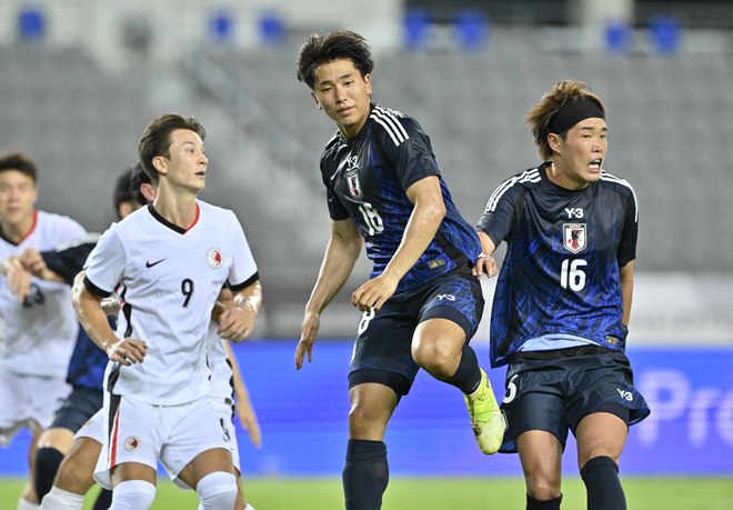 【試合アルバム】川崎フロンターレFW山田新の代表デビュー48枚の試合写真！ 韓国・龍仁で日本代表ユニフォームを着用したプレー写真「日本代表ー香港代表」の画像037