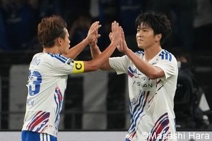 ｢代表でも可愛がられそう｣JFLから這い上がって来た横浜FM所属の28歳FWが日本代表初選出！ チームメイトへ報告の“裏側”公開に｢非常に素敵な動画｣ ｢モジモジしてる海那が可愛すぎる｣の画像