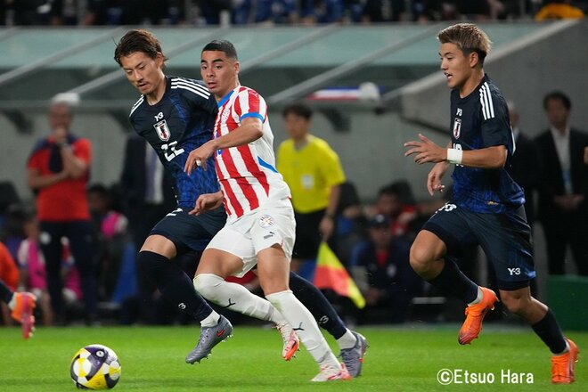 勝てない試合が3つ続いている日本、エース上田綺世のゴールで負け試合を引き分けに！【日本代表vsパラグアイ代表】原悦生10月シリーズPHOTOギャラリー(1)の画像009