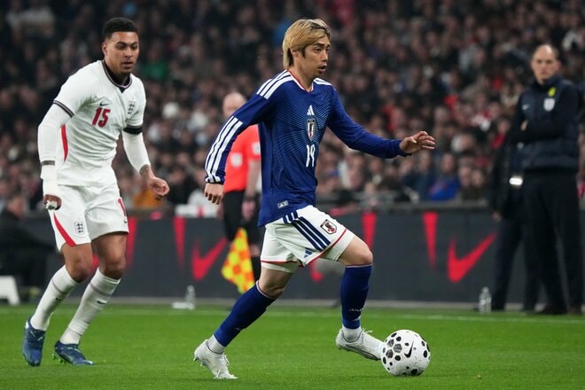 【現地写真100枚】伊東純也＆三笘薫の決勝弾から駆けつけた南野拓実＆遠藤航の姿まで！初招集、復活組、主力組も躍動！森保ジャパン｢英国遠征｣厳選ショットの画像074