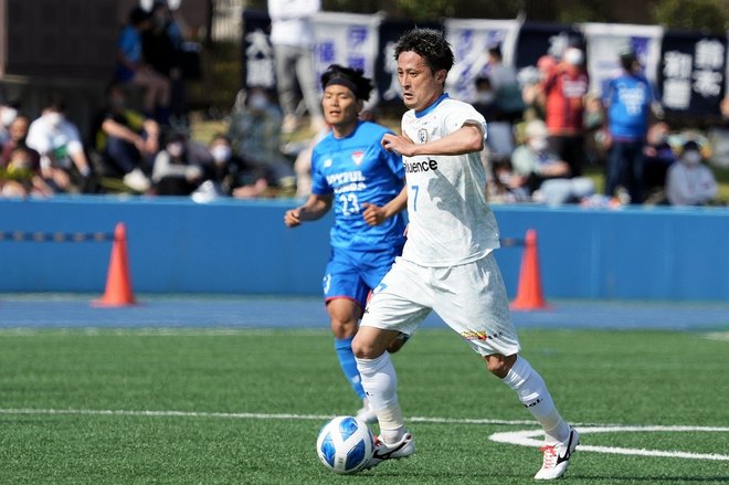 PHOTOギャラリー「ピッチの焦点」【関東サッカーリーグ１部　前期２節　南葛ＳＣｖｓジョイフル本田つくばＦＣ　２０２２年４月１０日　１３：３０キックオフ】（渡辺航滋撮影）の画像018